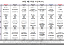 3월 1주차 식단표