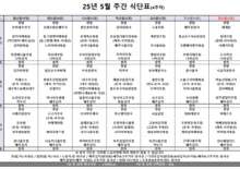 5월 4주차 식단표